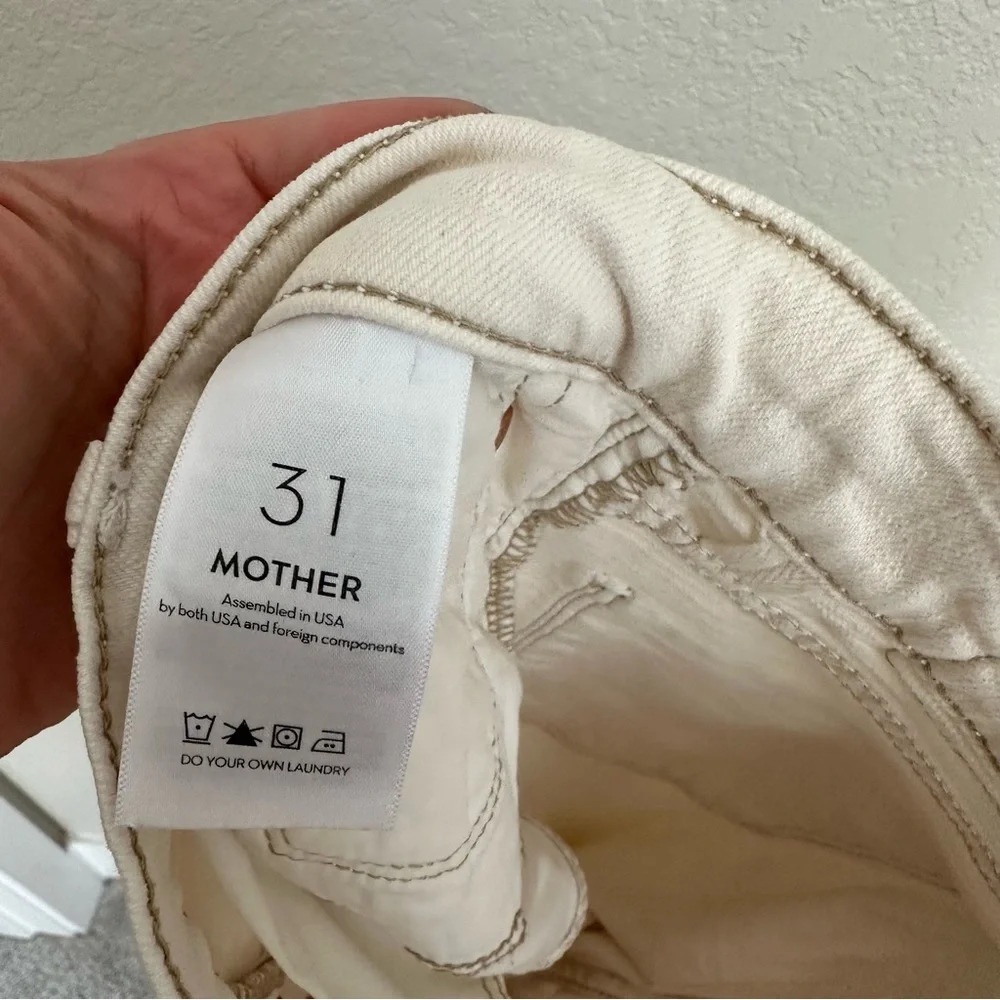 Mother Womens High Waisted Wide Leg Eggnog Spinner Skimp The Devil May Care 31 - Picture 10 of 11